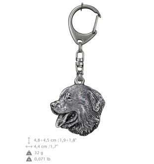 Bouvier bernois porte-clés en argent massif Art-Dog